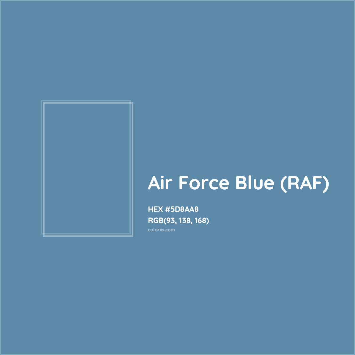HEX #5D8AA8 Air Force Blue (RAF) Color - Color Code