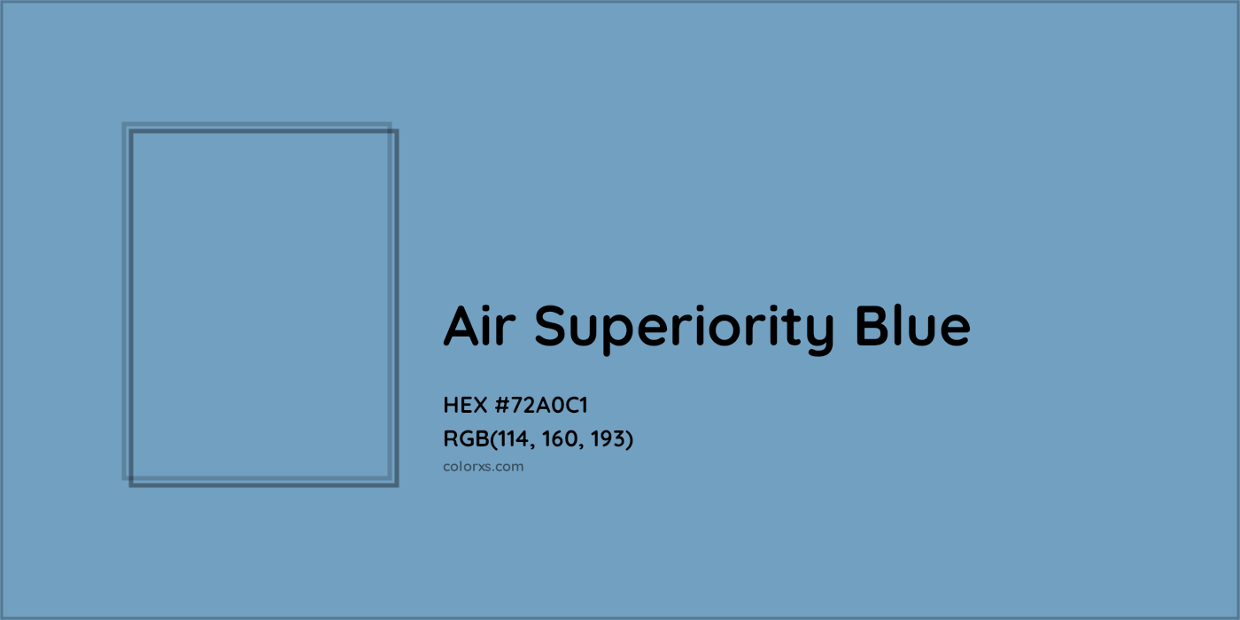 HEX #72A0C1 Air Superiority Blue Color - Color Code