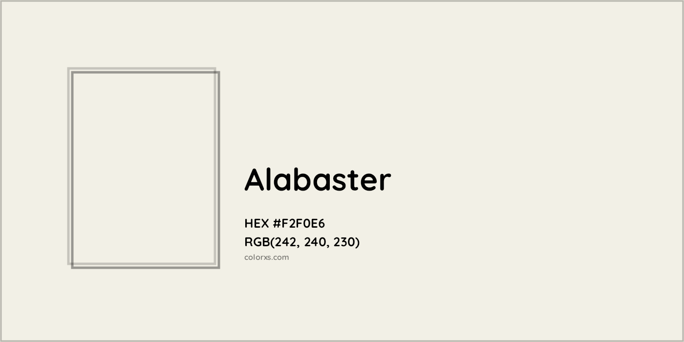 HEX #F2F0E6 Alabaster Color - Color Code