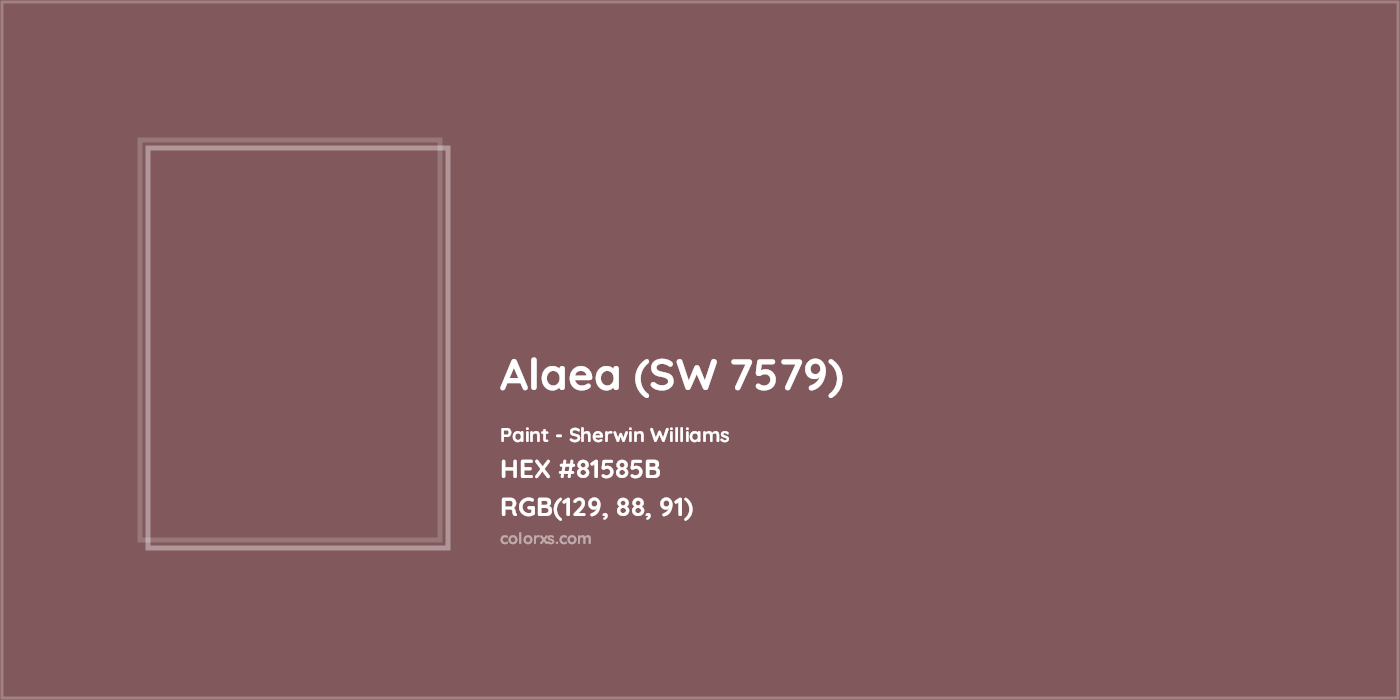 HEX #81585B Alaea (SW 7579) Paint Sherwin Williams - Color Code