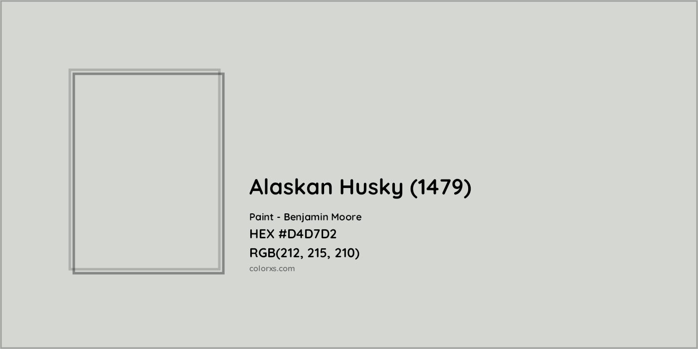 HEX #D4D7D2 Alaskan Husky (1479) Paint Benjamin Moore - Color Code