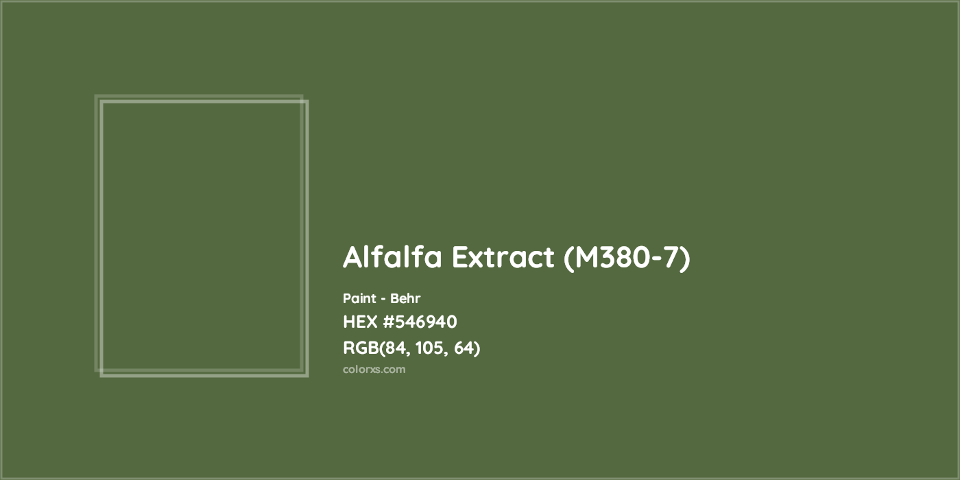 HEX #546940 Alfalfa Extract (M380-7) Paint Behr - Color Code