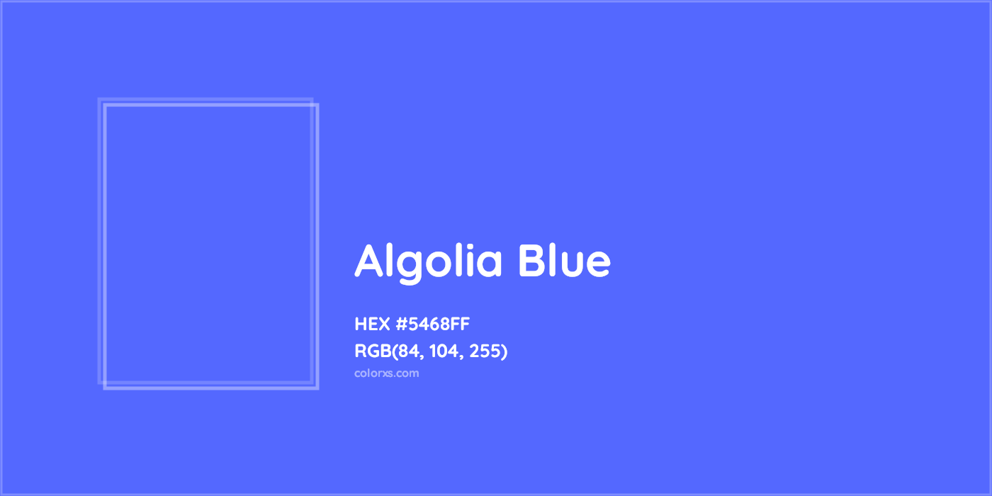 HEX #5468FF Algolia Blue Other Brand - Color Code