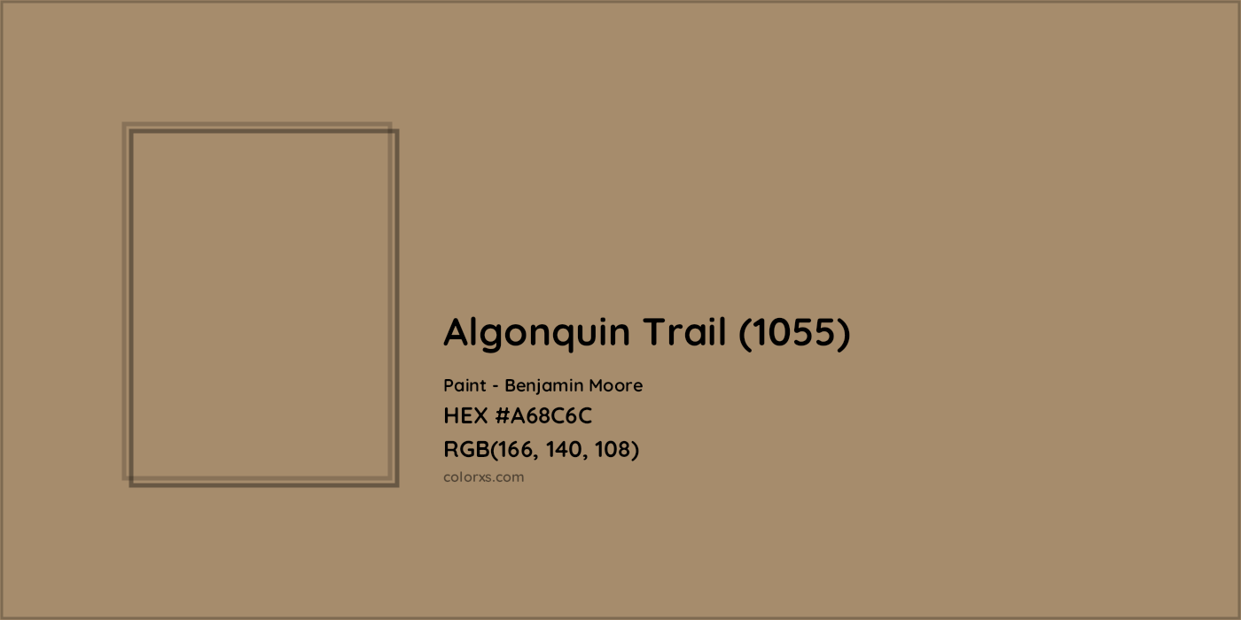 HEX #A68C6C Algonquin Trail (1055) Paint Benjamin Moore - Color Code
