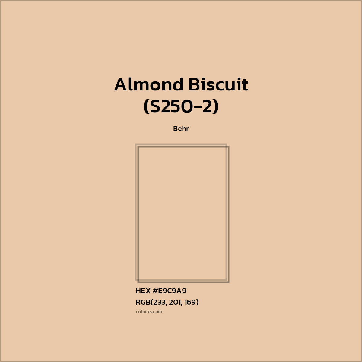 HEX #E9C9A9 Almond Biscuit (S250-2) Paint Behr - Color Code