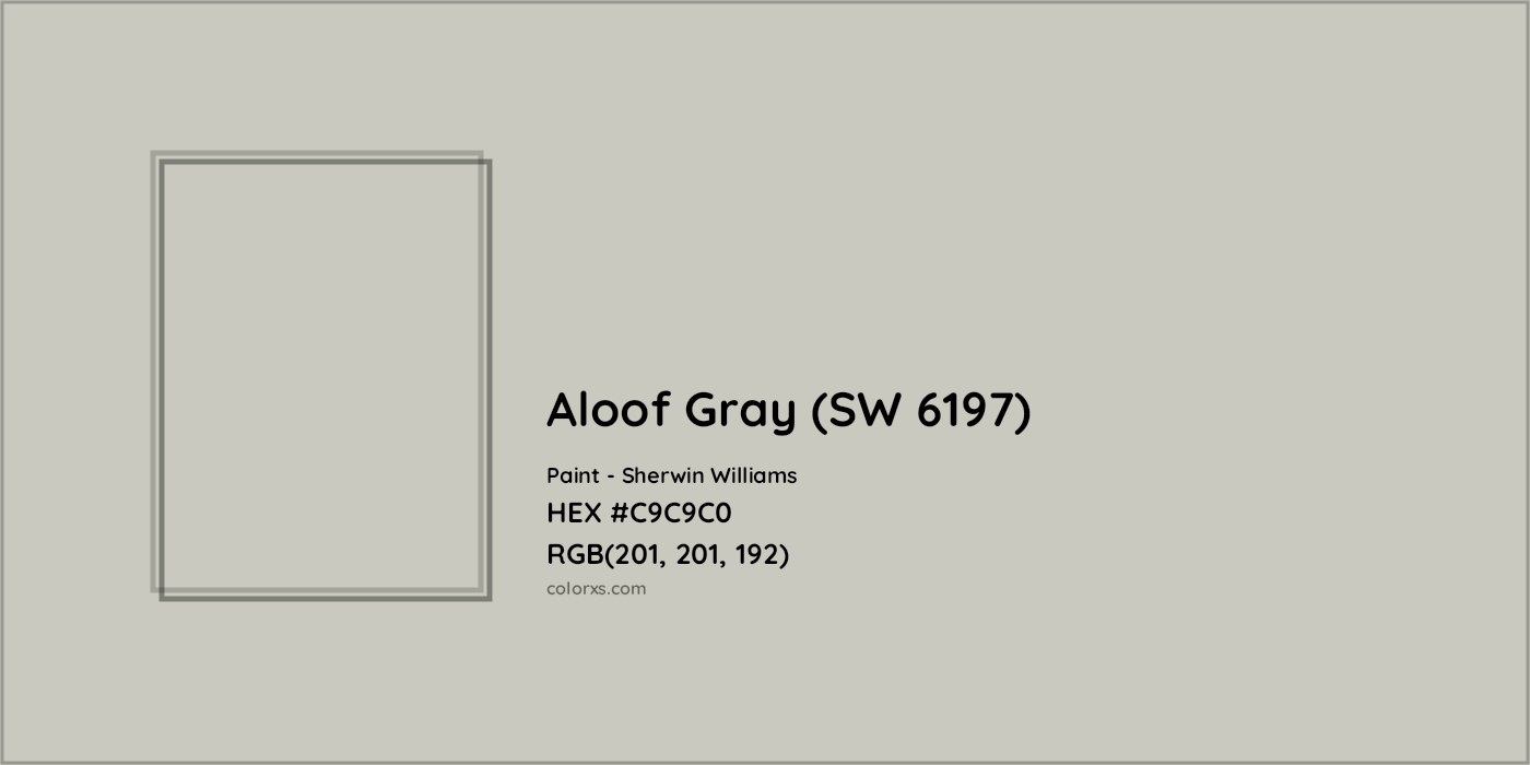 HEX #C9C9C0 Aloof Gray (SW 6197) Paint Sherwin Williams - Color Code