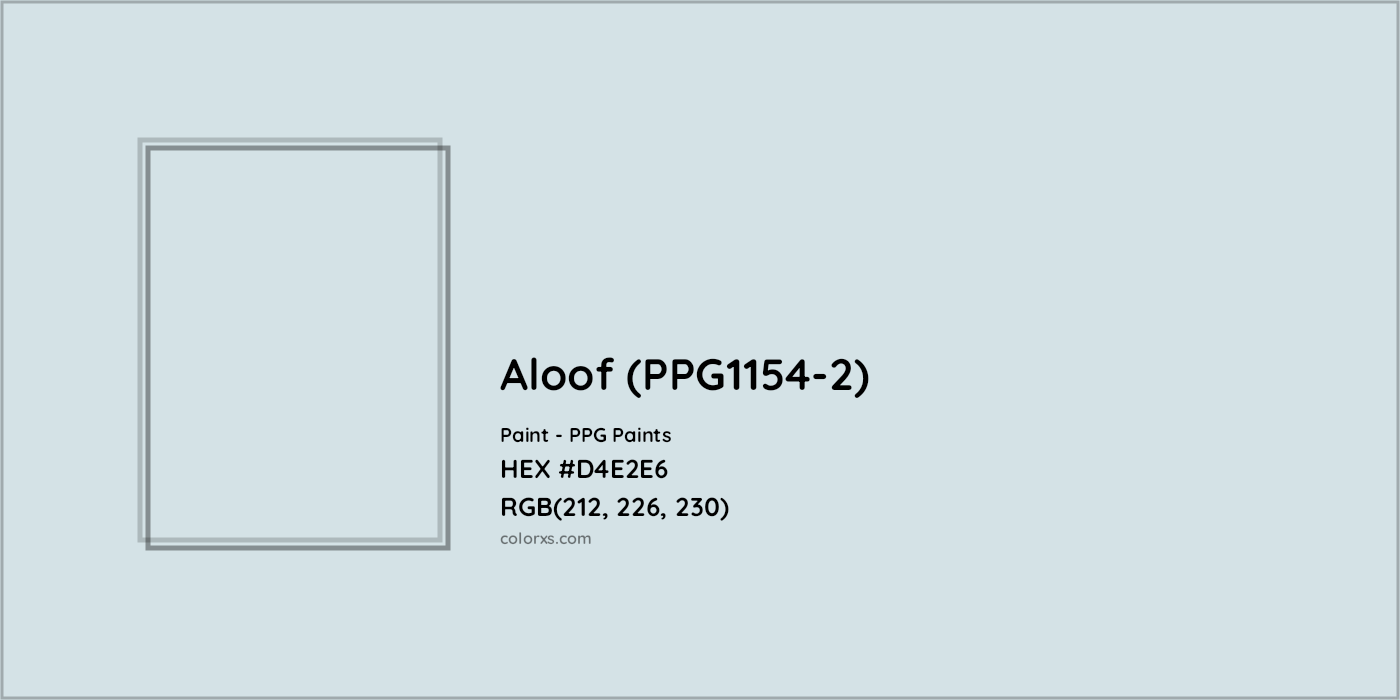 HEX #D4E2E6 Aloof (PPG1154-2) Paint PPG Paints - Color Code
