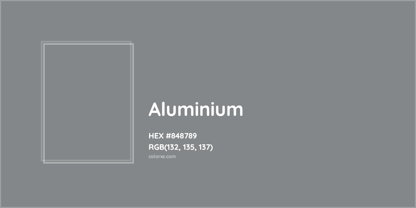 HEX #848789 Aluminium Color - Color Code
