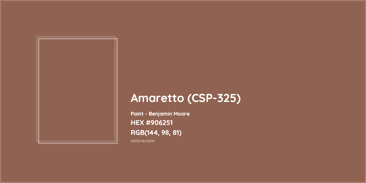 HEX #906251 Amaretto (CSP-325) Paint Benjamin Moore - Color Code