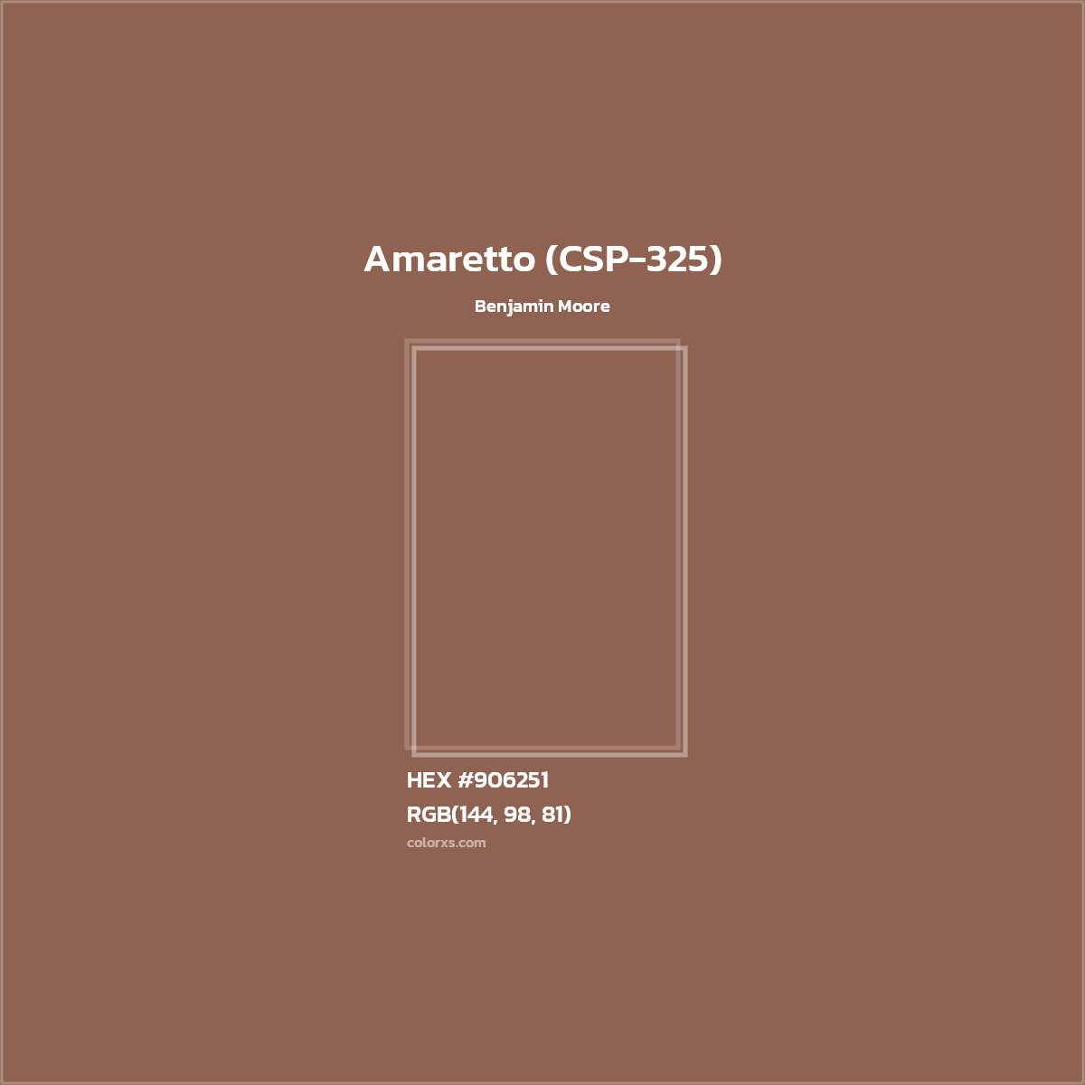 HEX #906251 Amaretto (CSP-325) Paint Benjamin Moore - Color Code