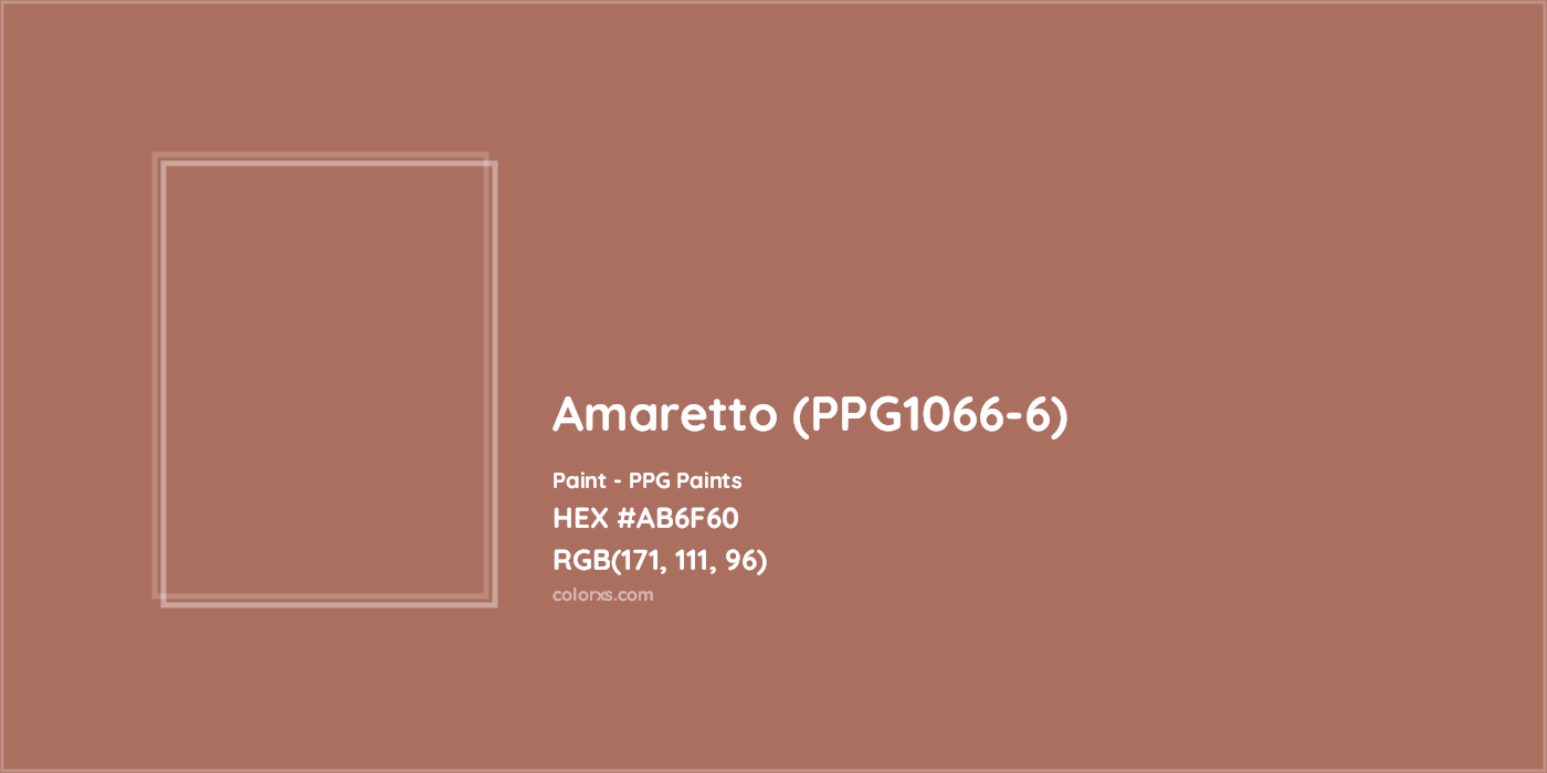 HEX #AB6F60 Amaretto (PPG1066-6) Paint PPG Paints - Color Code