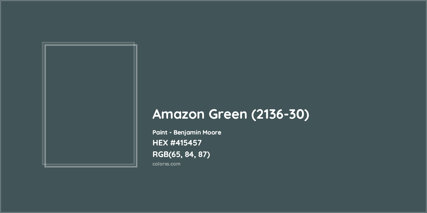 HEX #415457 Amazon Green (2136-30) Paint Benjamin Moore - Color Code