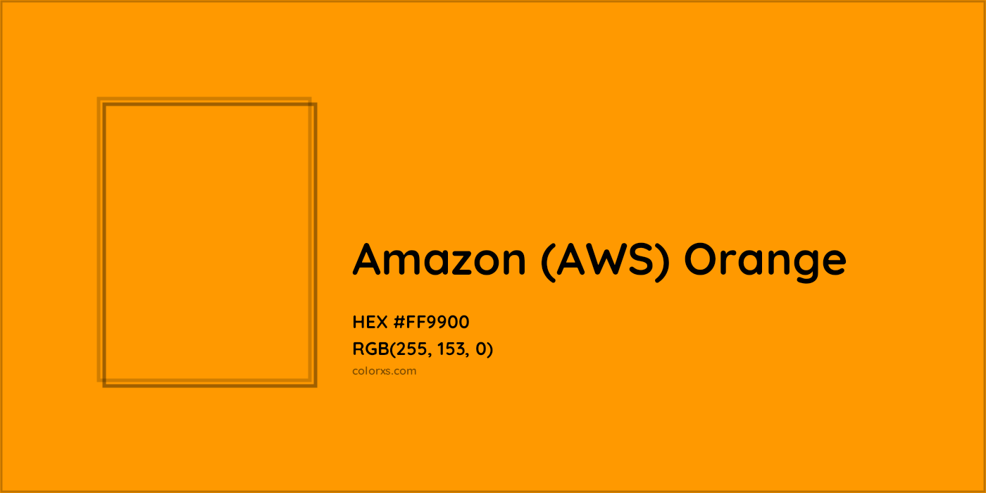 HEX #FF9900 Amazon (AWS) Orange Other Brand - Color Code