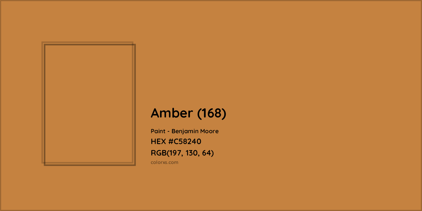 HEX #C58240 Amber (168) Paint Benjamin Moore - Color Code