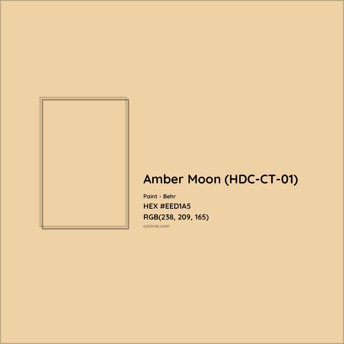 HEX #EED1A5 Amber Moon (HDC-CT-01) Paint Behr - Color Code