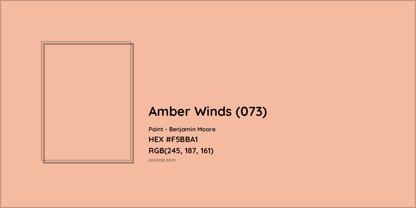 HEX #F5BBA1 Amber Winds (073) Paint Benjamin Moore - Color Code