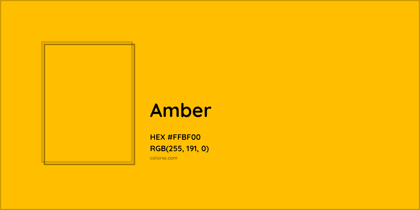 HEX #FFC000 Amber Color - Color Code