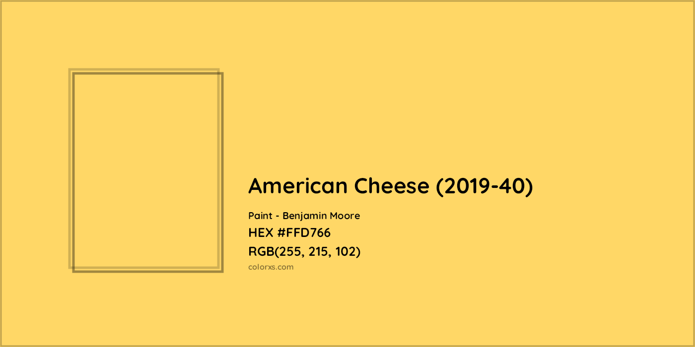 HEX #FFD766 American Cheese (2019-40) Paint Benjamin Moore - Color Code