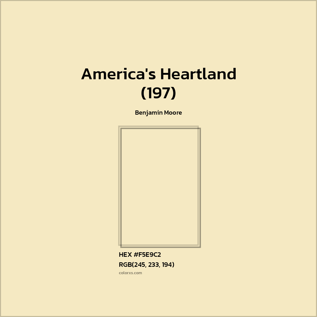 Benjamin Moore America's Heartland (197) Paint color codes, similar