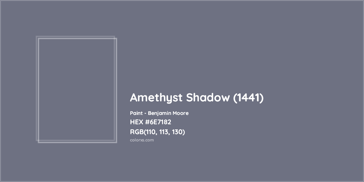 HEX #6E7182 Amethyst Shadow (1441) Paint Benjamin Moore - Color Code