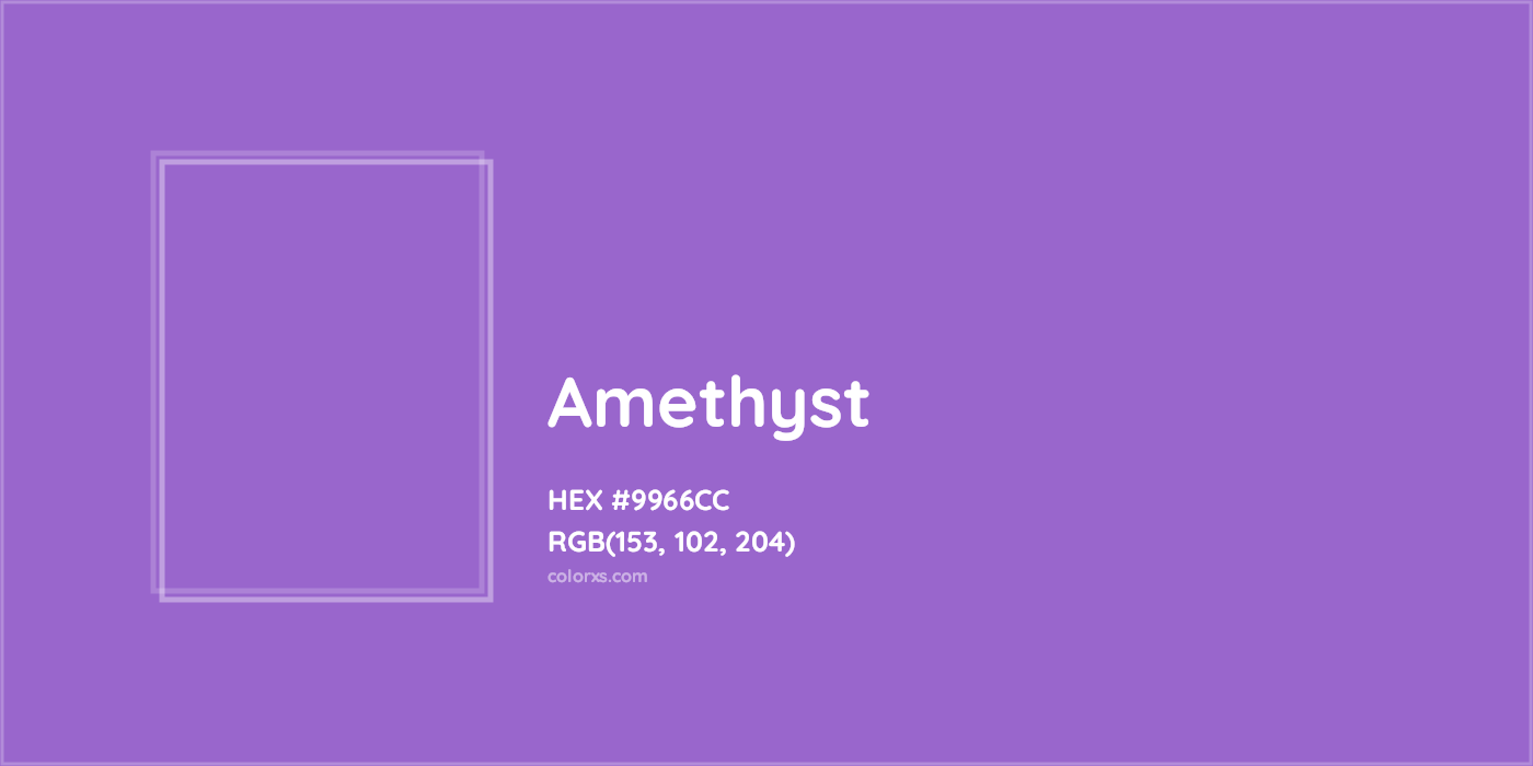 HEX #9966CC Amethyst Color - Color Code