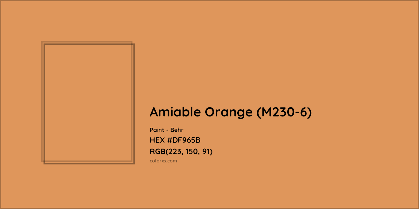 HEX #DF965B Amiable Orange (M230-6) Paint Behr - Color Code