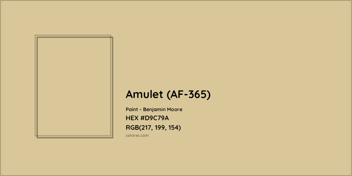 HEX #D9C79A Amulet (AF-365) Paint Benjamin Moore - Color Code