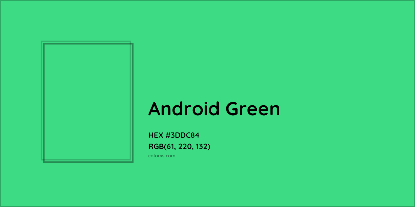 HEX #3DDC84 Android Green Other Brand - Color Code