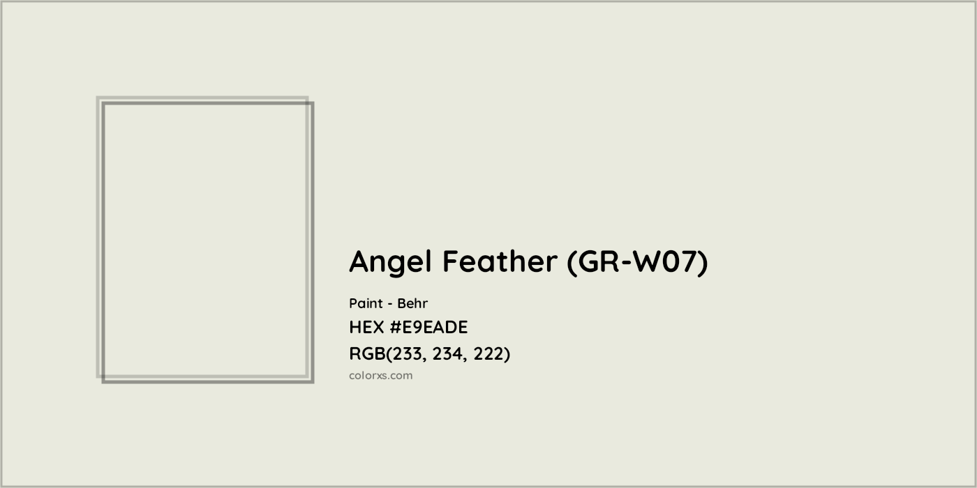 HEX #E9EADE Angel Feather (GR-W07) Paint Behr - Color Code