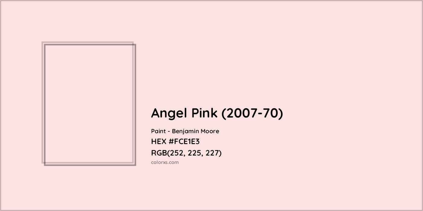 HEX #FCE1E3 Angel Pink (2007-70) Paint Benjamin Moore - Color Code