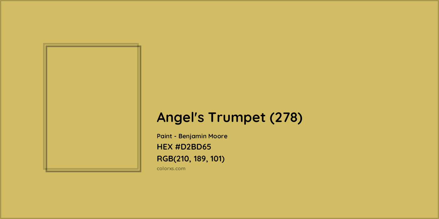 HEX #D2BD65 Angel's Trumpet (278) Paint Benjamin Moore - Color Code