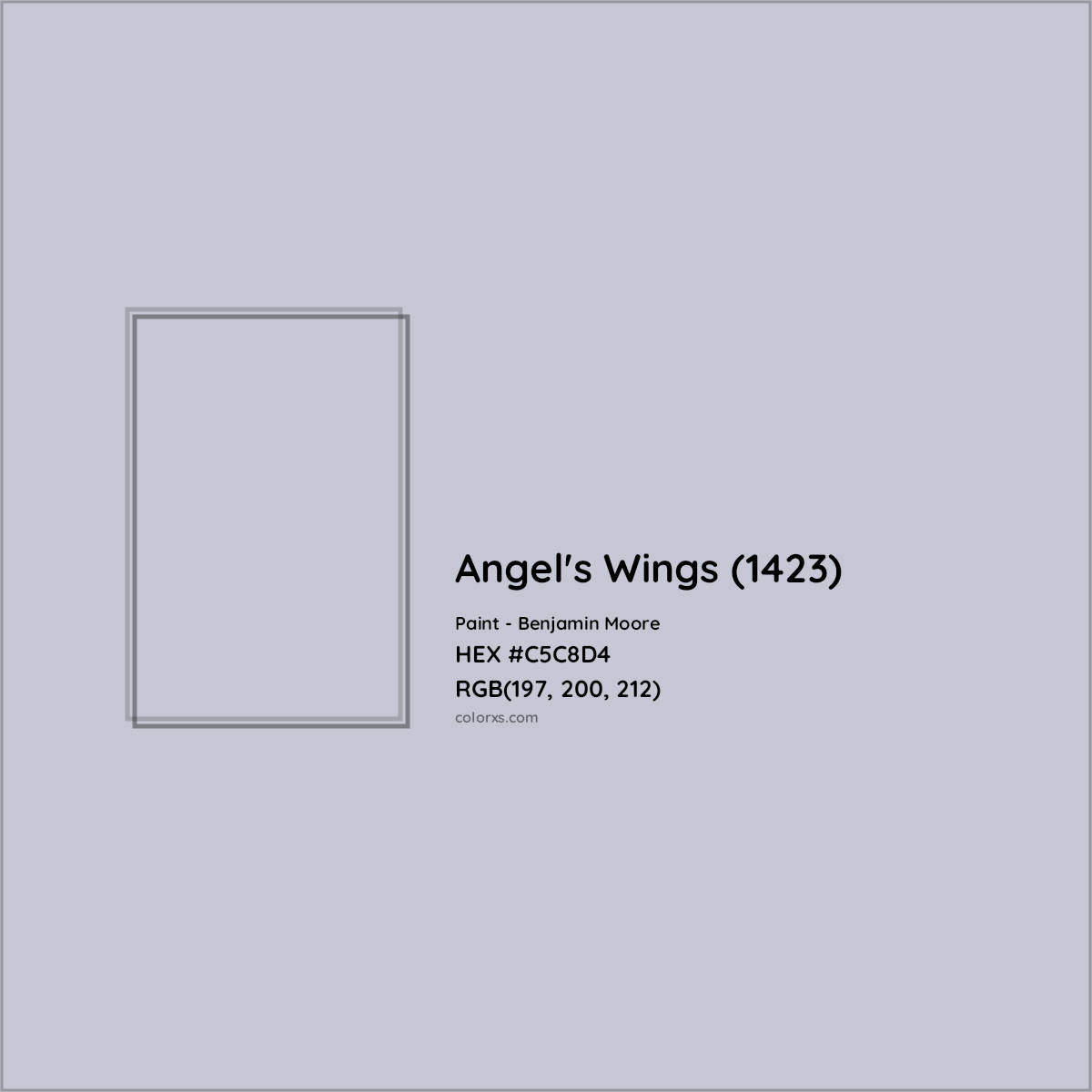 HEX #C5C8D4 Angel's Wings (1423) Paint Benjamin Moore - Color Code