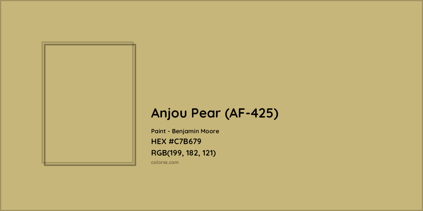 HEX #C7B679 Anjou Pear (AF-425) Paint Benjamin Moore - Color Code