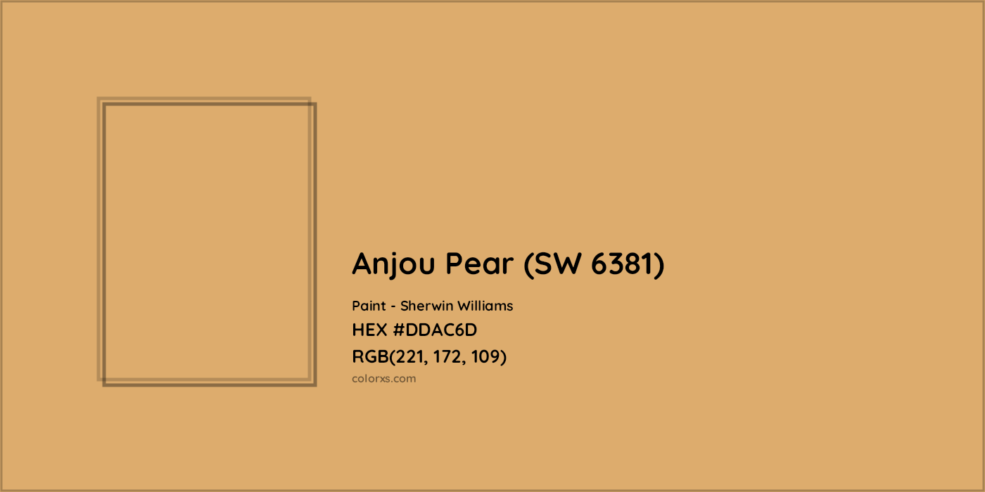 HEX #DDAC6D Anjou Pear (SW 6381) Paint Sherwin Williams - Color Code