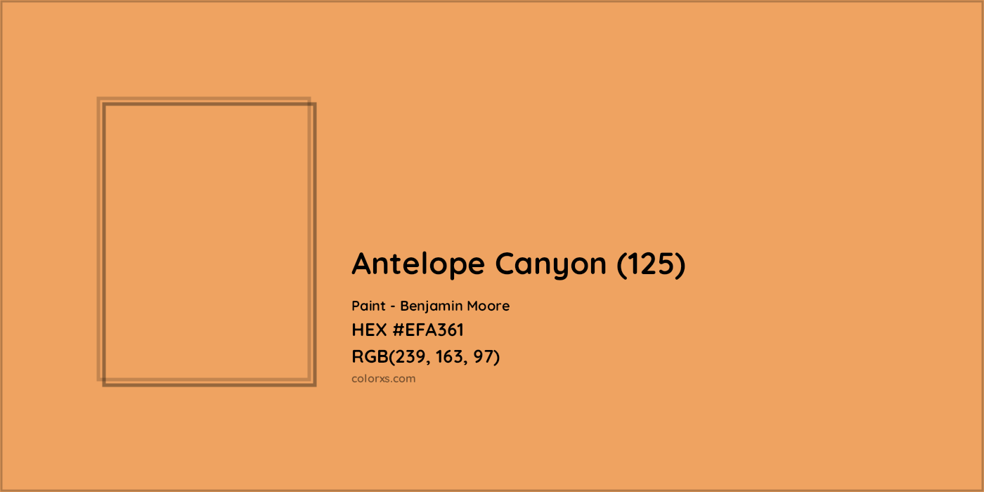 HEX #EFA361 Antelope Canyon (125) Paint Benjamin Moore - Color Code