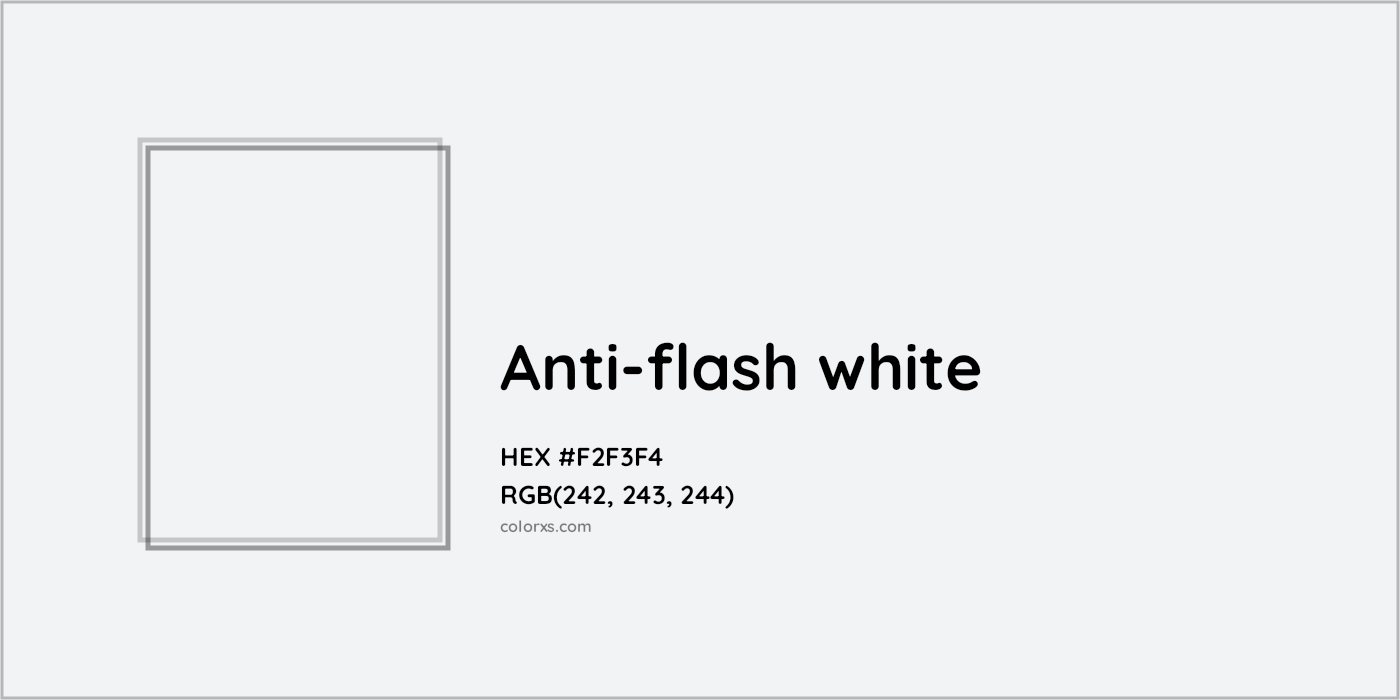 HEX #F2F3F4 Anti-flash white Color - Color Code