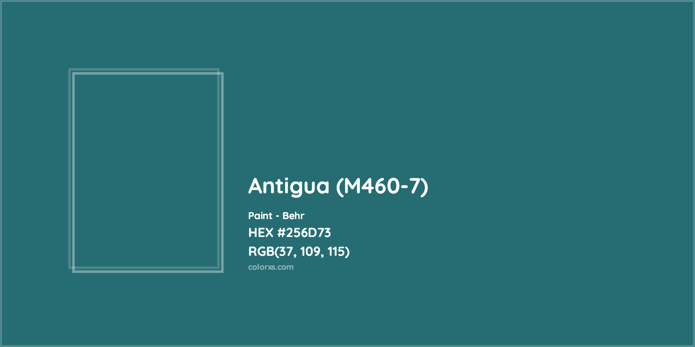 HEX #256D73 Antigua (M460-7) Paint Behr - Color Code