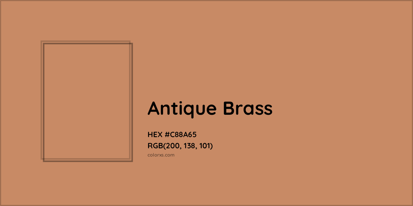 HEX #C88A65 Antique Brass Color Crayola Crayons - Color Code