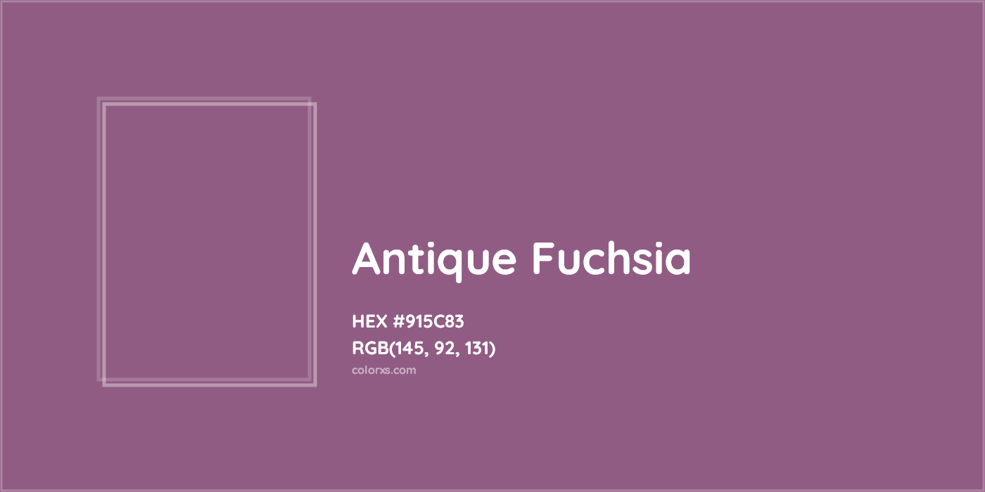 HEX #915C83 Antique Fuchsia Color - Color Code