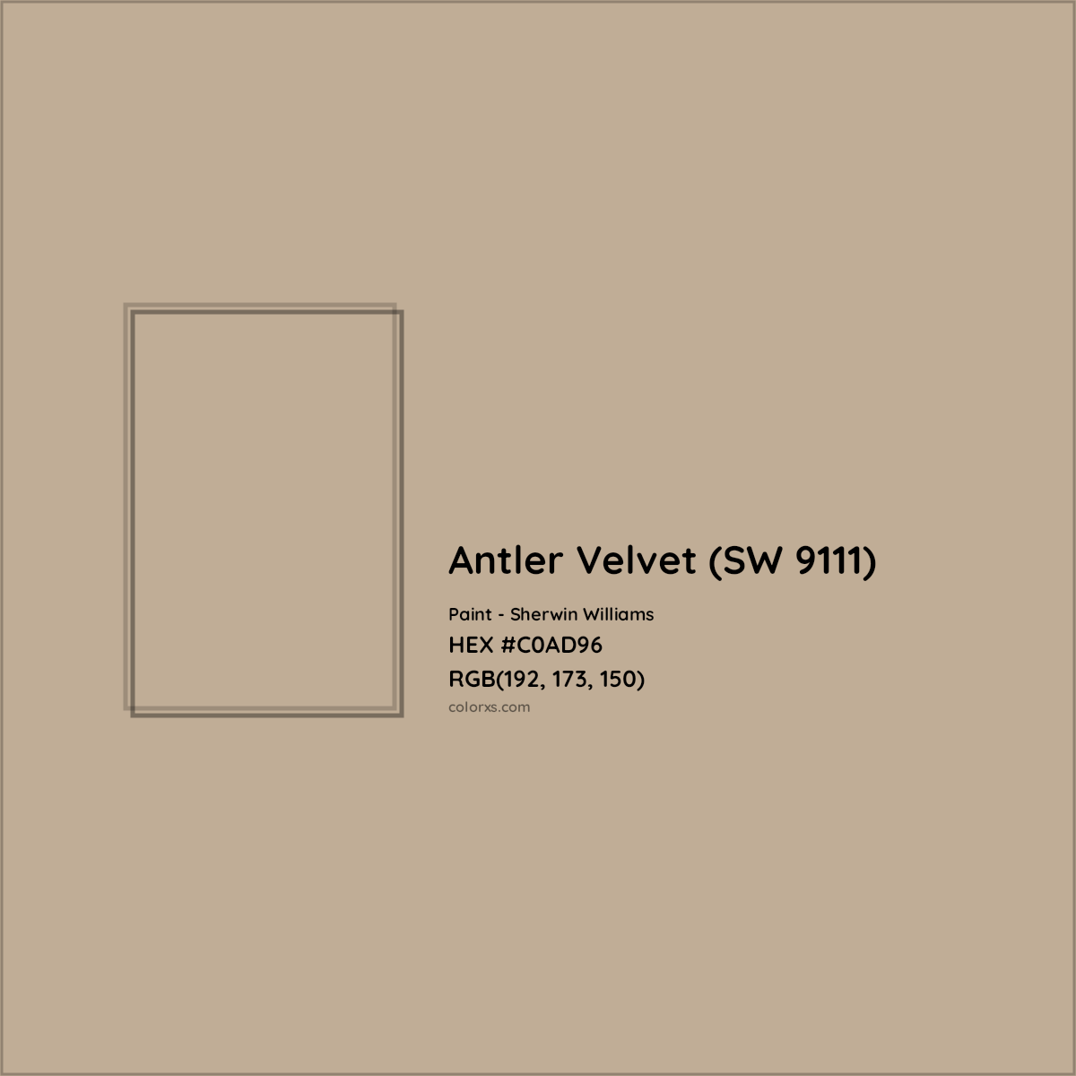 HEX #C0AD96 Antler Velvet (SW 9111) Paint Sherwin Williams - Color Code