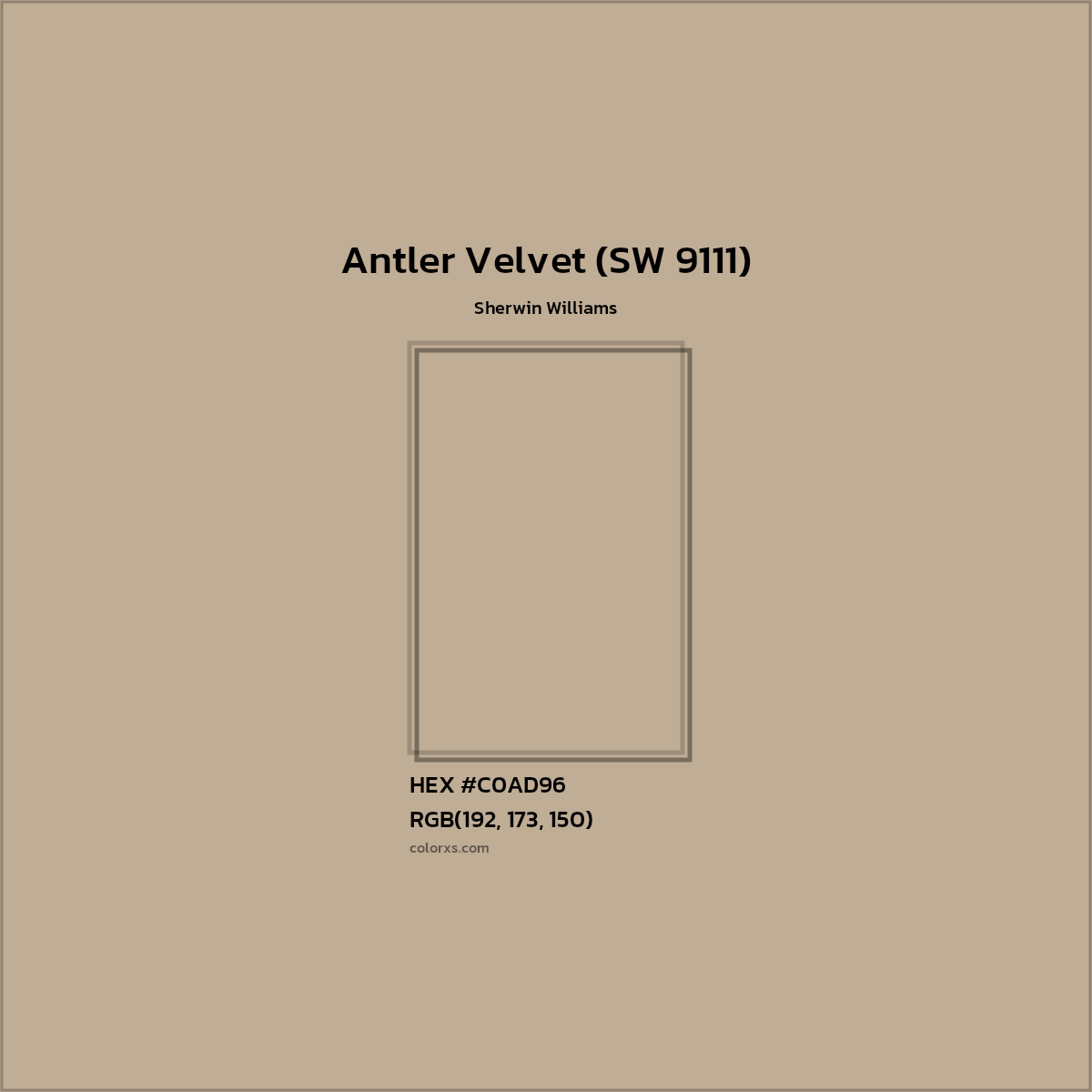 HEX #C0AD96 Antler Velvet (SW 9111) Paint Sherwin Williams - Color Code