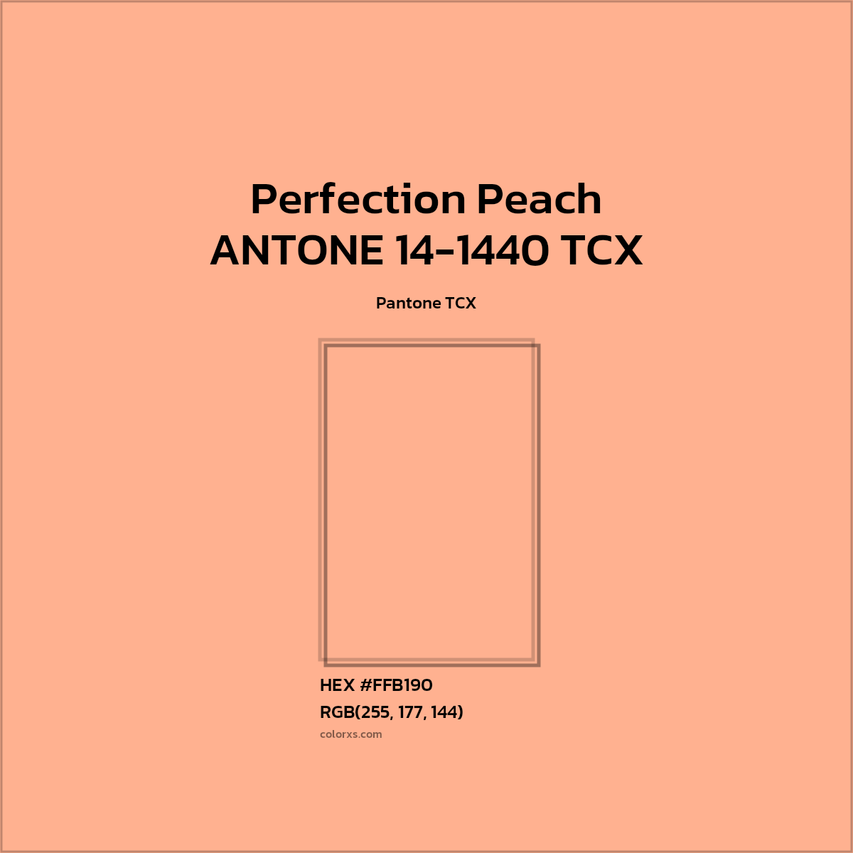HEX #FFB191 ANTONE 14-1440 TCX - Perfection Peach CMS Pantone TCX - Color Code