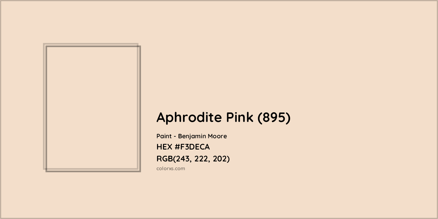 HEX #F3DECA Aphrodite Pink (895) Paint Benjamin Moore - Color Code