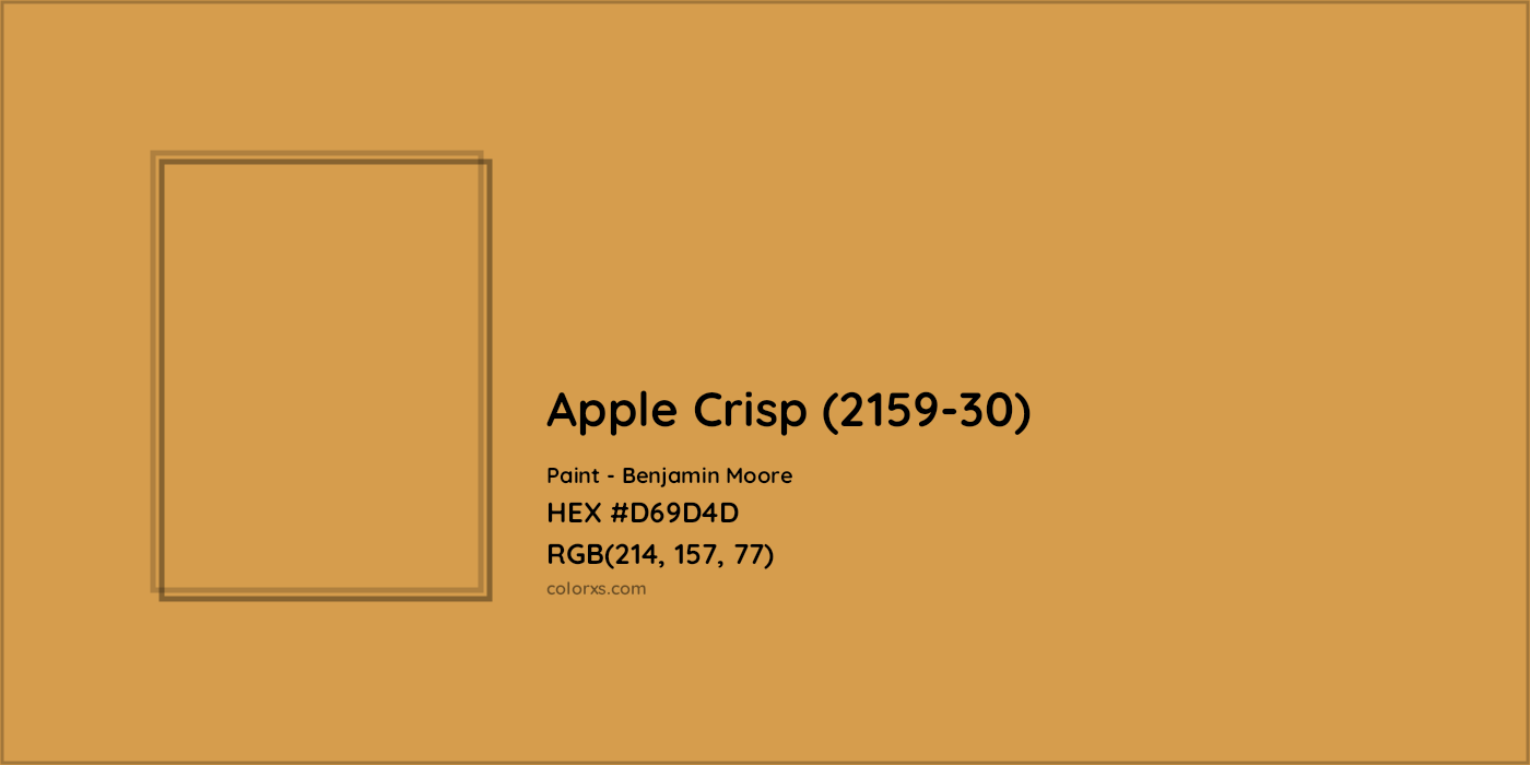 HEX #D69D4D Apple Crisp (2159-30) Paint Benjamin Moore - Color Code