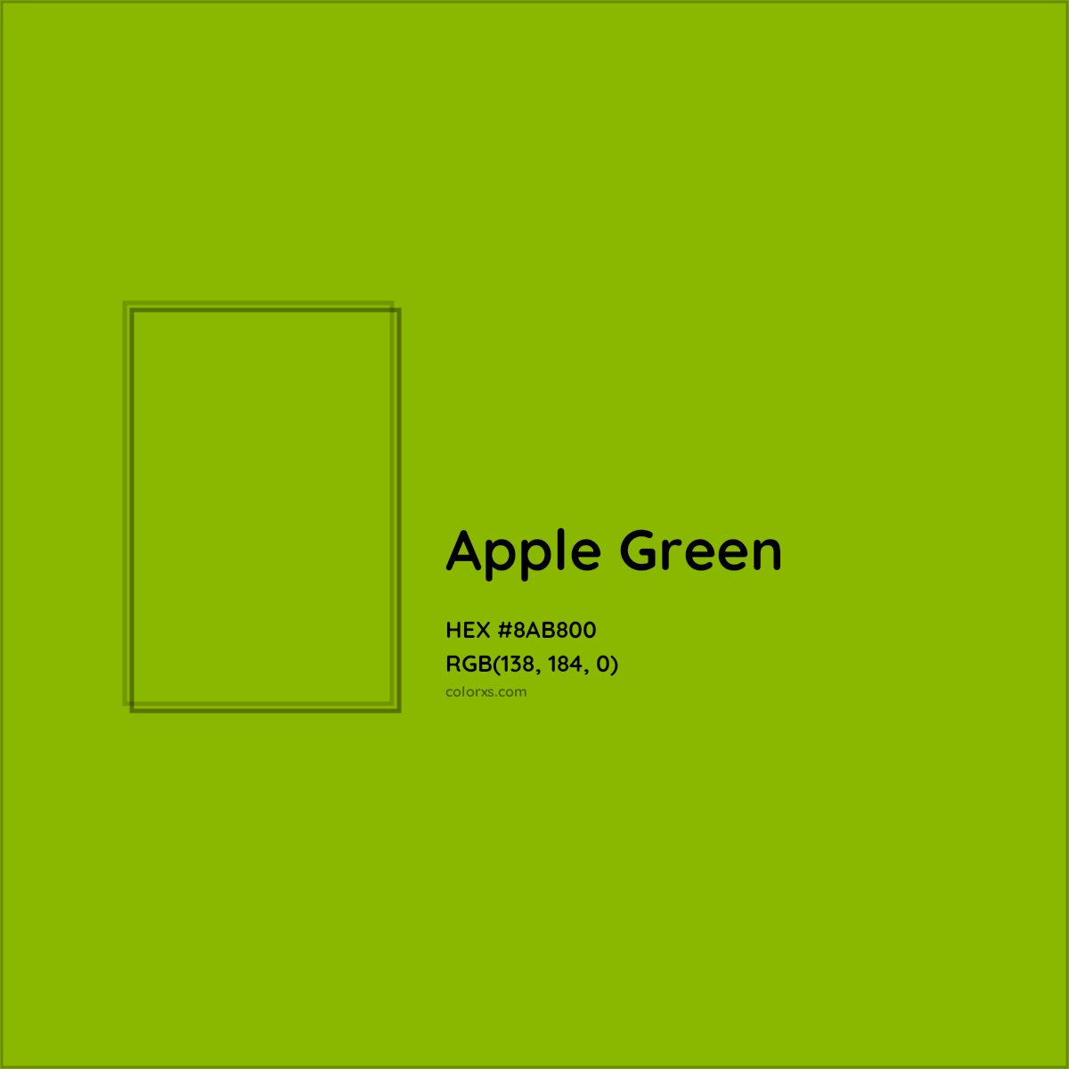 HEX #8AB800 Apple Green Color - Color Code