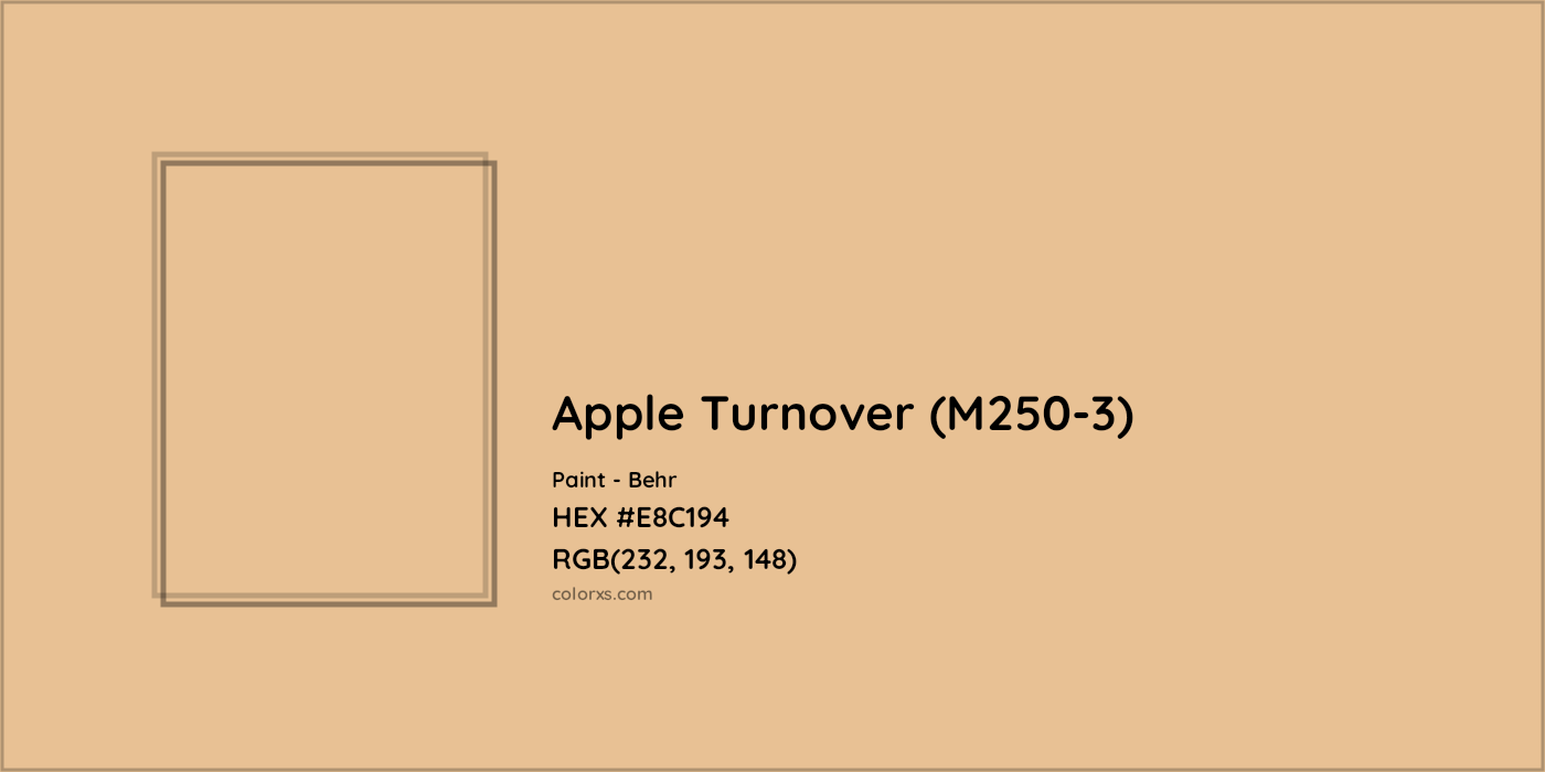 HEX #E8C194 Apple Turnover (M250-3) Paint Behr - Color Code
