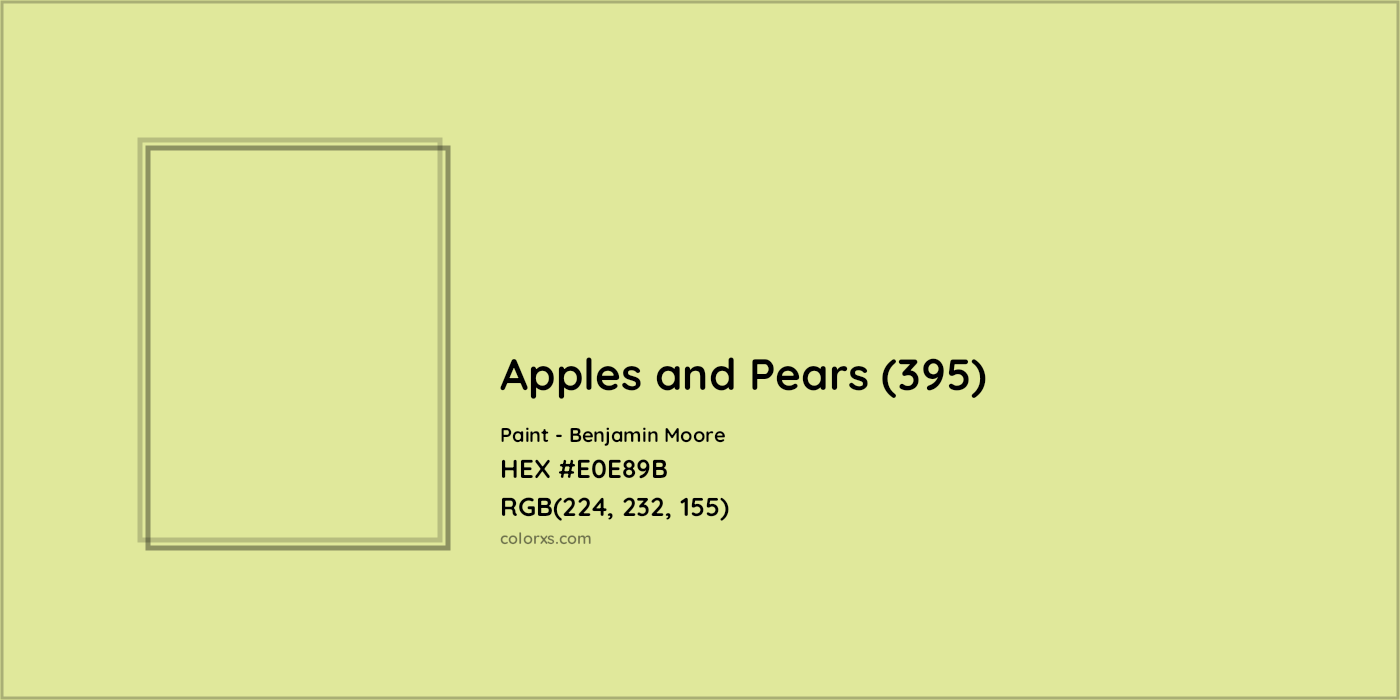 HEX #E0E89B Apples and Pears (395) Paint Benjamin Moore - Color Code