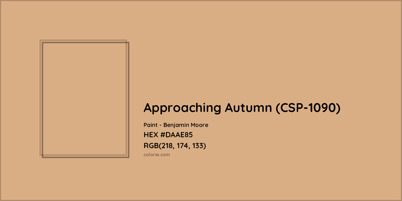 HEX #DAAE85 Approaching Autumn (CSP-1090) Paint Benjamin Moore - Color Code