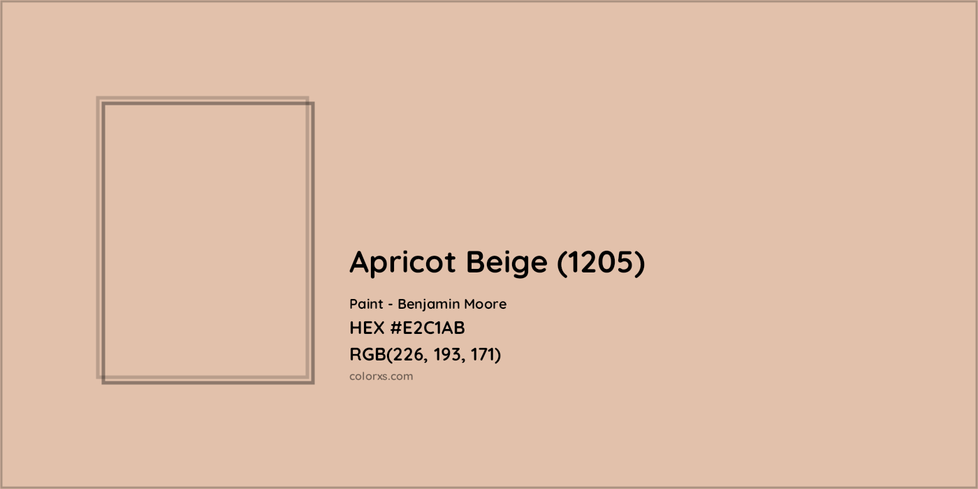HEX #E2C1AB Apricot Beige (1205) Paint Benjamin Moore - Color Code