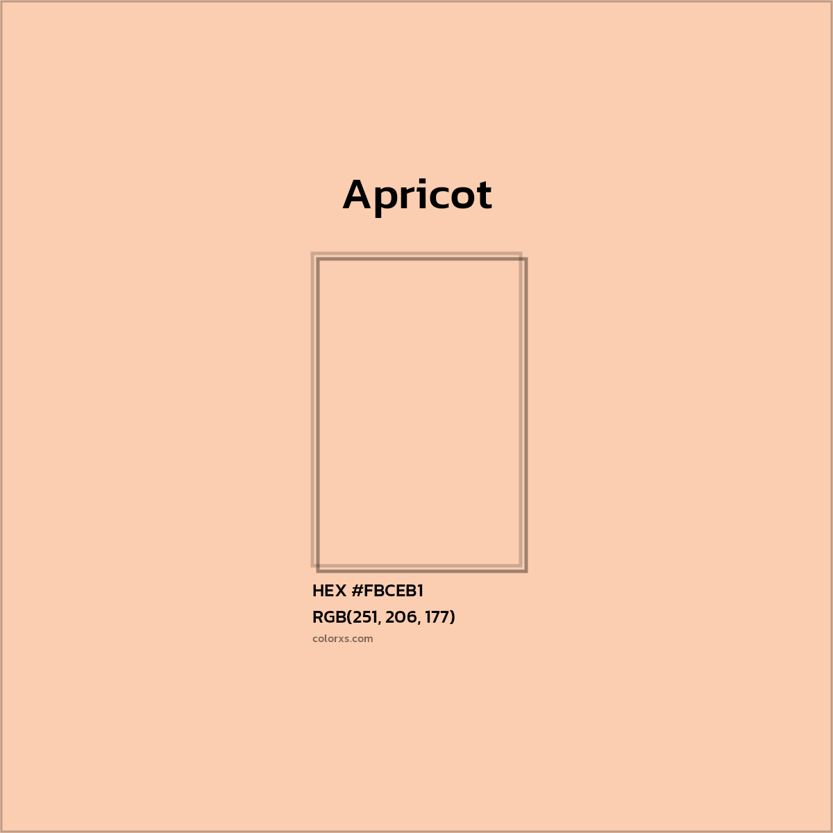 HEX #FBCEB1 Apricot Color - Color Code